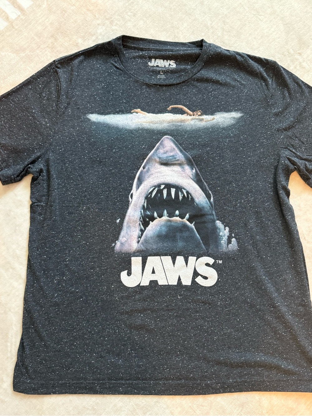 JAWS Graphic Short Sleeve Tee - Black Speckle